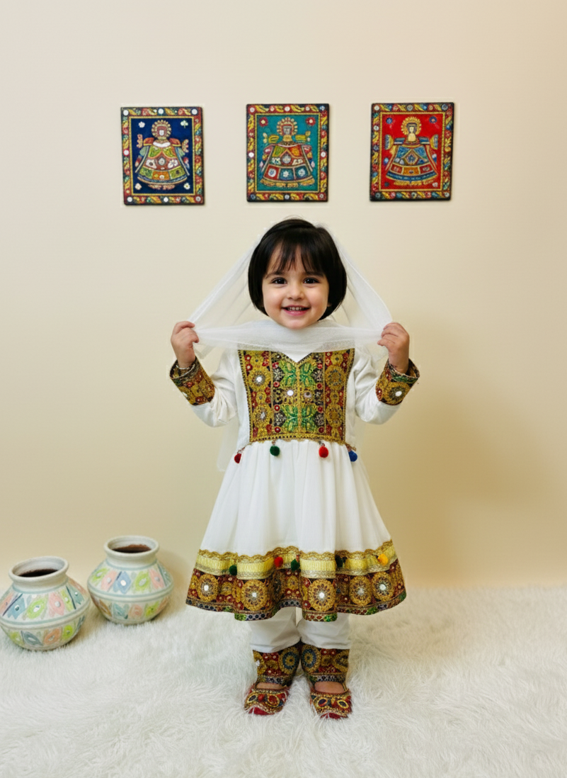 Balochi Embroidered Dress for Kids