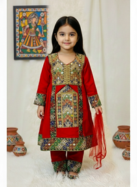 Balochi Traditional Pocket Dress for Kids