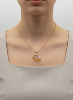 Necklace with a pendant on a mannequin