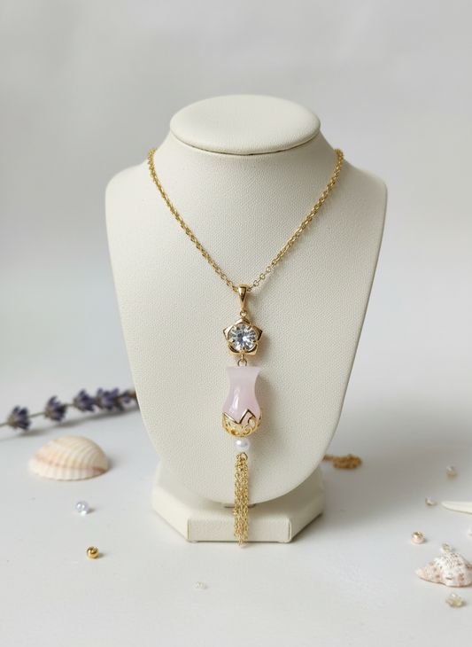 Pink Bloom Drop Pendant